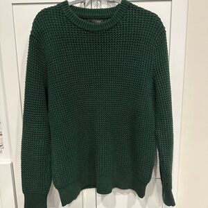 J. Crew Women’s Green Knit Sweater 100% Cotton Size Medium